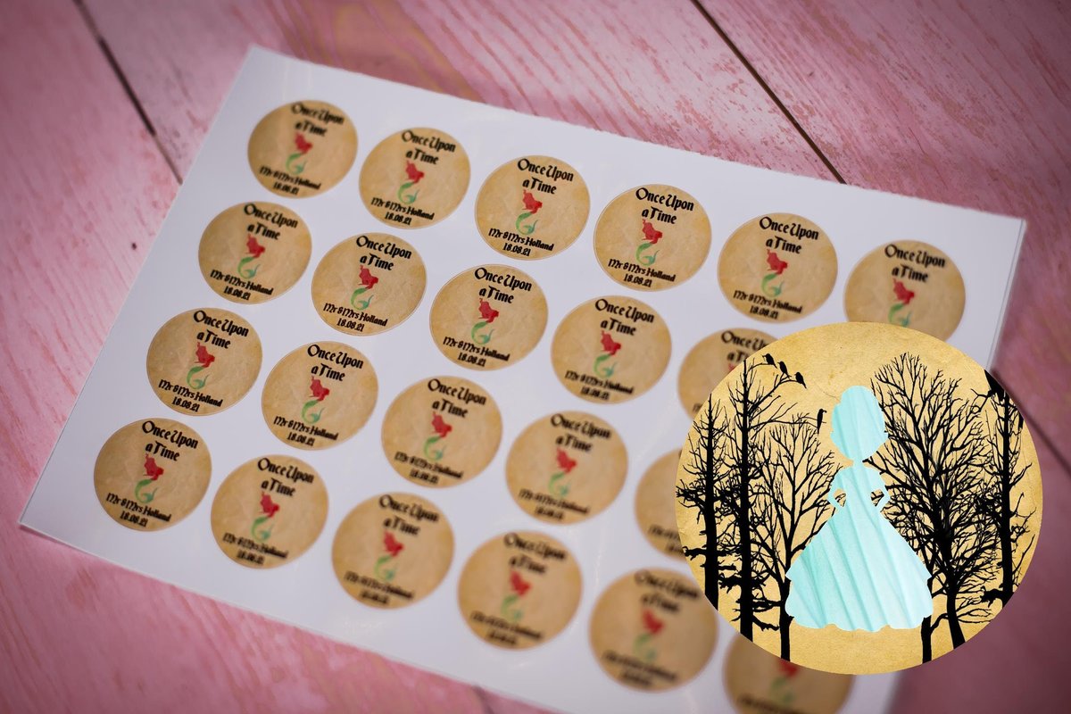 Cinderella Woodland 100 x Stickers Self adhesive Personalised Personalized Custom Labels Stickers Jars, Candles, Craft, Wedding