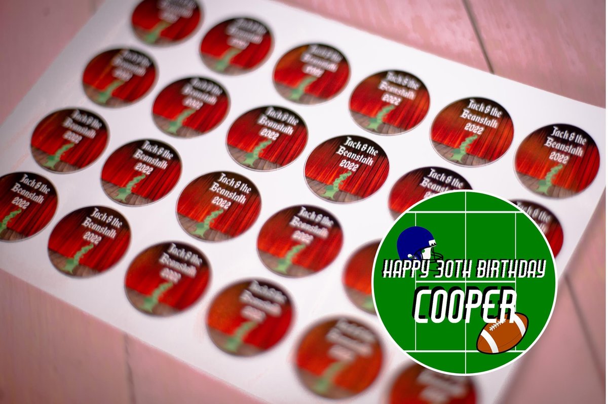 American Football Stickers 100 x Stickers Self adhesive Personalised Personalized Custom Labels Stickers Jars Party Bags Stickers Player
