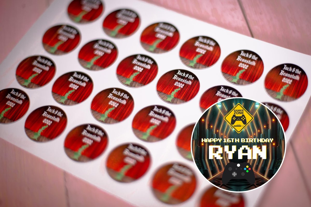 Gaming Stickers 100 x Stickers Self adhesive Personalised Personalized Custom Labels Stickers Jars Party Bags Stickers Gamer Party Player