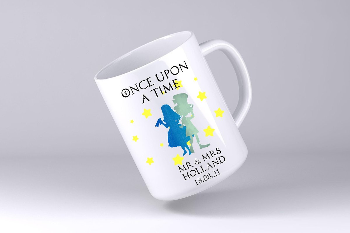 Alice and Mad Hatter Custom Mug Colour Mug Coffee Tea Gift Kitchen Fairytale Wonderland Personalised Personalized Custom Gift Present