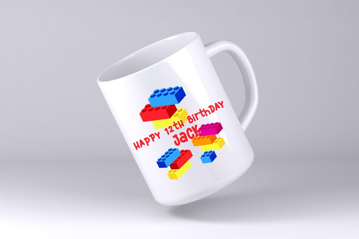 Building Blocks Mug Birthday Personalised Personalized Born in the 90's Big Birthday Present Gaming Gamer Coffee Tea Mug Kids Mug Toys Retro