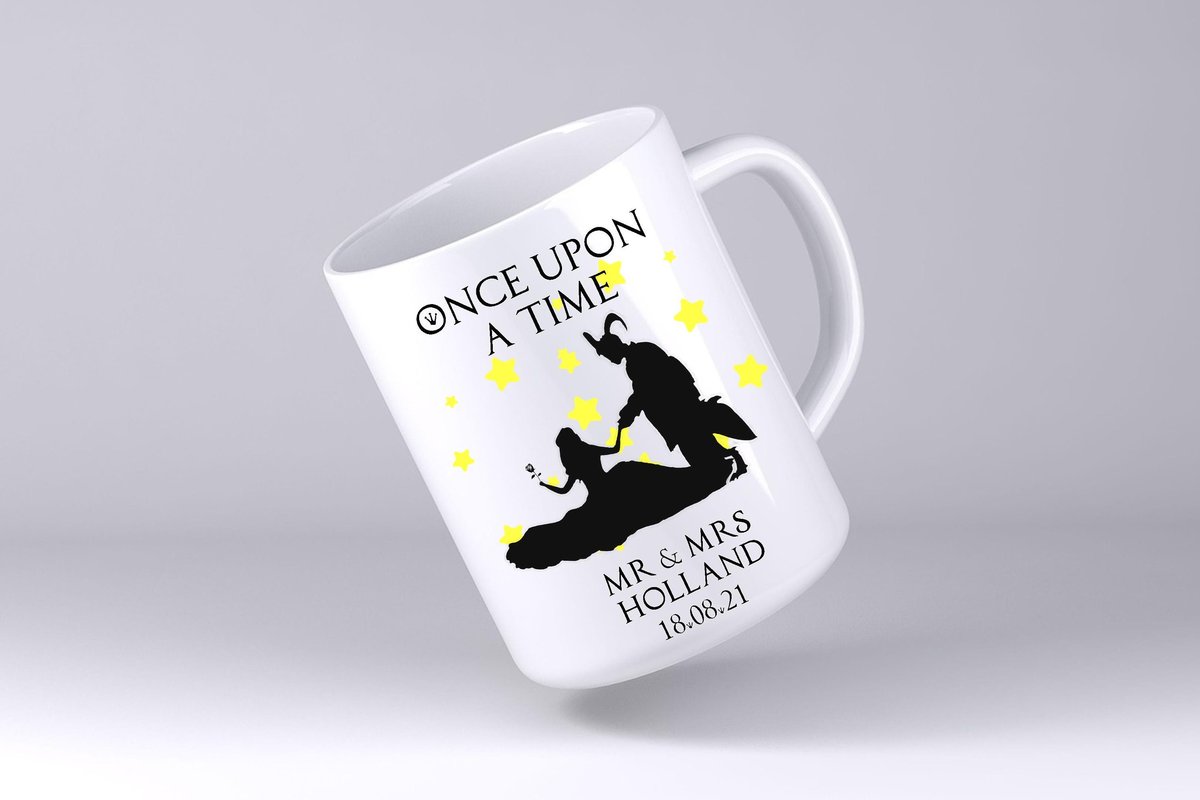 Beauty and the Beast Wedding Mug Custom Personalised Personalized With Name Mother's Day Mum's Kitchen Gift Mug Cup Coffee Silhouette