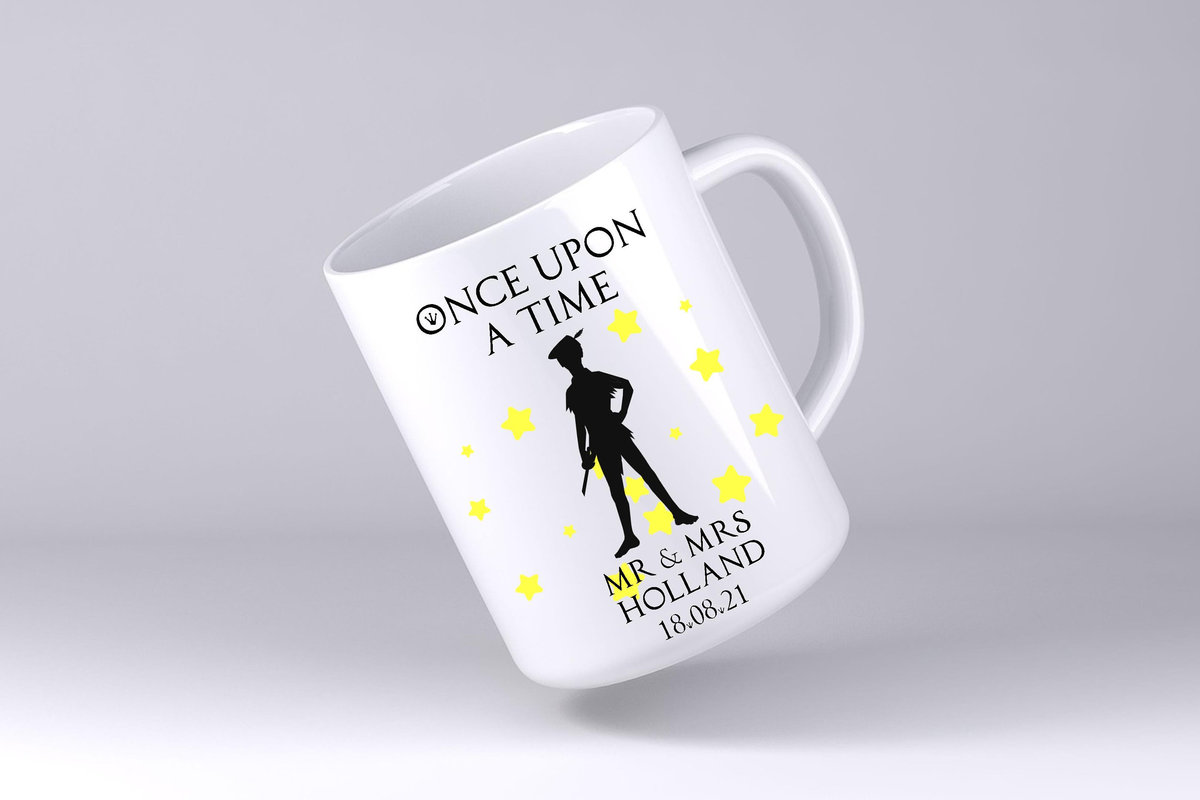 Peter Pan Mug Never Grow Up Custom Personalised Personalized With Name Fathers Day Dad Kitchen Gift Mug Cup Coffee Tea Neverland Silhouette