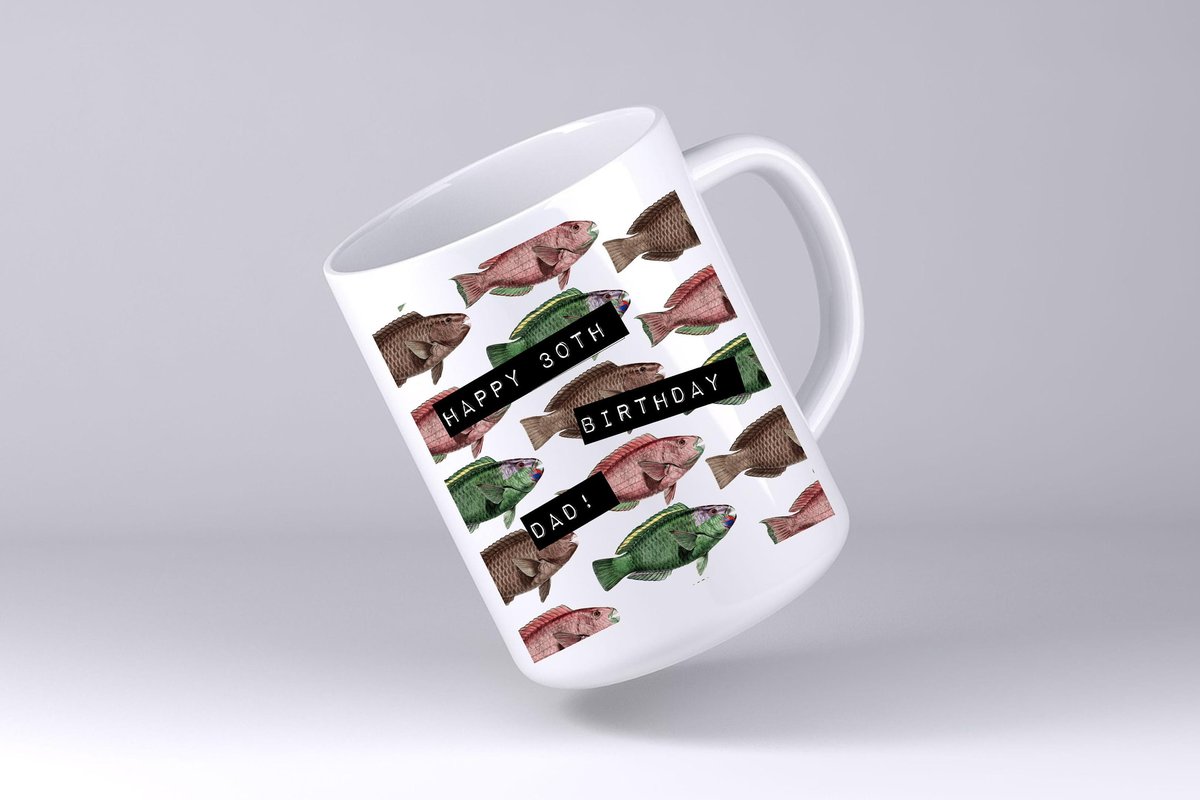 Fishing Birthday Personalised Personalized Birthday Present Fisherman Fish Coffee Tea Sports Gift Male Man Gift Custom Name Dad Grandad