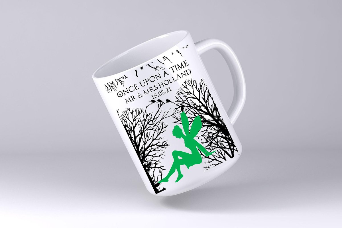 Tinkerbell Mug Never Grow Up Custom Personalised Personalized Woodland Name Mothers Day Mum's Kitchen Gift Mug Cup Coffee Tea Neverland Mug