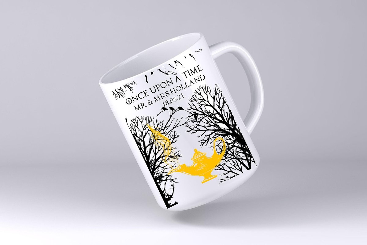 Aladdin Arabian Night Wedding Mug Custom Personalised Personalized Woodland Mother's Day Mum's Kitchen Gift Mug Cup Coffee Tea Teacher Gift