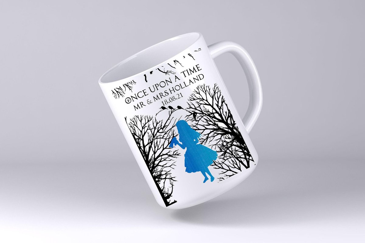 Alice in Wonderland Mug Custom Personalised Personalized Woodland Mother's Day Mum's Kitchen Gift Mug Cup Coffee Tea Teacher Silhouette