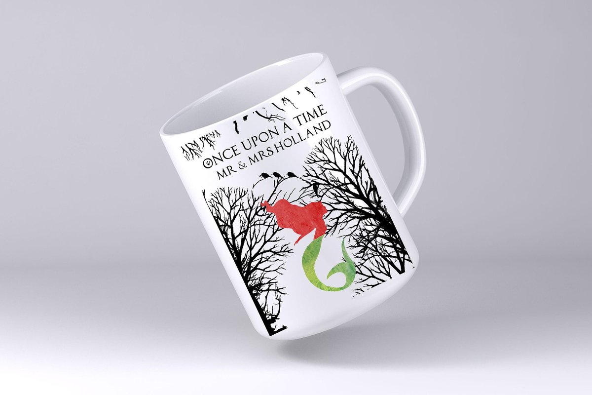Little Mermaid Mug Future Mermaid Custom Personalised Personalized Woodland Mother's Day Mum's Kitchen Gift Mug Cup Coffee Tea Silhouette