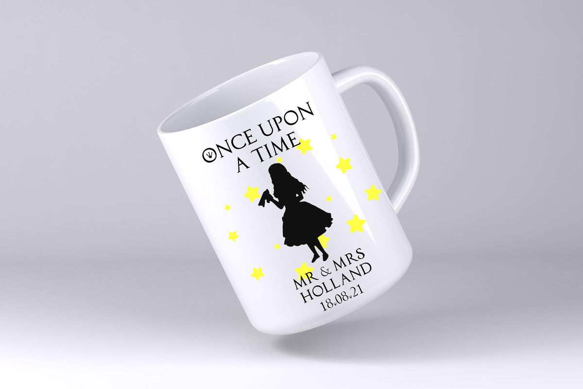 Alice in Wonderland Mug Custom Personalised Personalized With Name Mother's Day Mum's Kitchen Gift Mug Cup Coffee Tea Teacher Silhouette