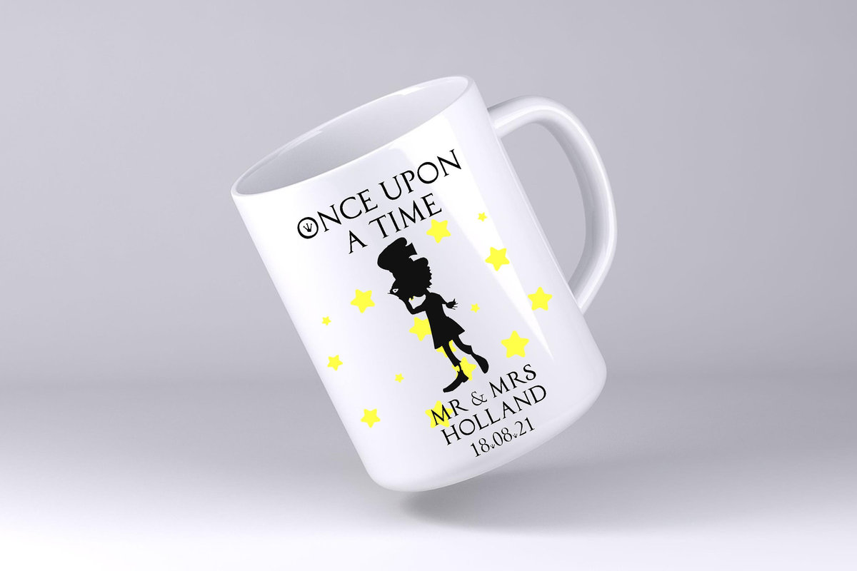 Mad Hatter Wonderland Mug Custom Personalised Personalized With Name Mother's Day Mum's Kitchen Gift Mug Cup Coffee Tea Teacher Silhouette