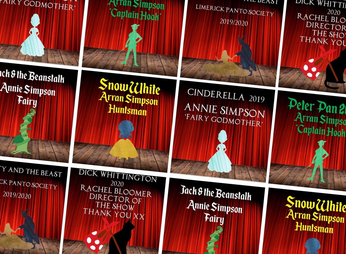 Pantomime Custom Mug Cast and Crew Dick Whittington, Jack and the Beanstalk, Peter Pan, Rapunzel, Sleeping Beauty, Cinderella, Snow White