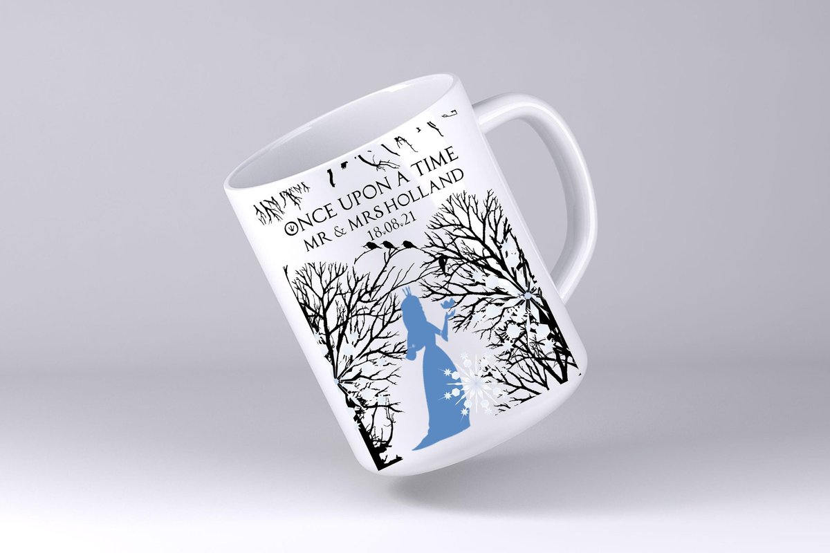 Ice Queen Snowflakes Wedding Mug Custom Personalised Personalized Woodland Mother's Day Mum's Kitchen Gift Mug Cup Coffee Tea Teacher Gift