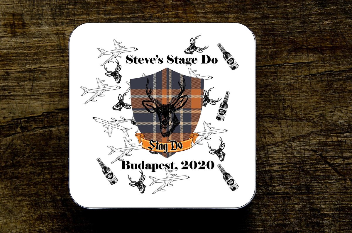 Stag Do Beer Coaster Personalised Personalized Perfect For Stag Do Parties, Gifts, Present, Favor, Favours. Best Man, Usher, Groomsman Gift