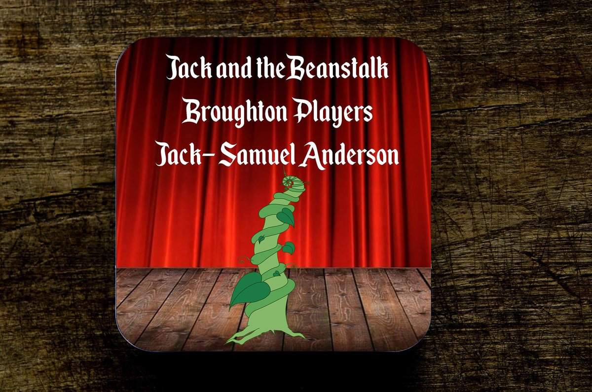 Pantomime Thank You Gift Coasters Beauty and Beast,Peter Pan,Dick Whittington,Aladdin,Rapunzel,Jack and the Beanstalk,Snow White Present