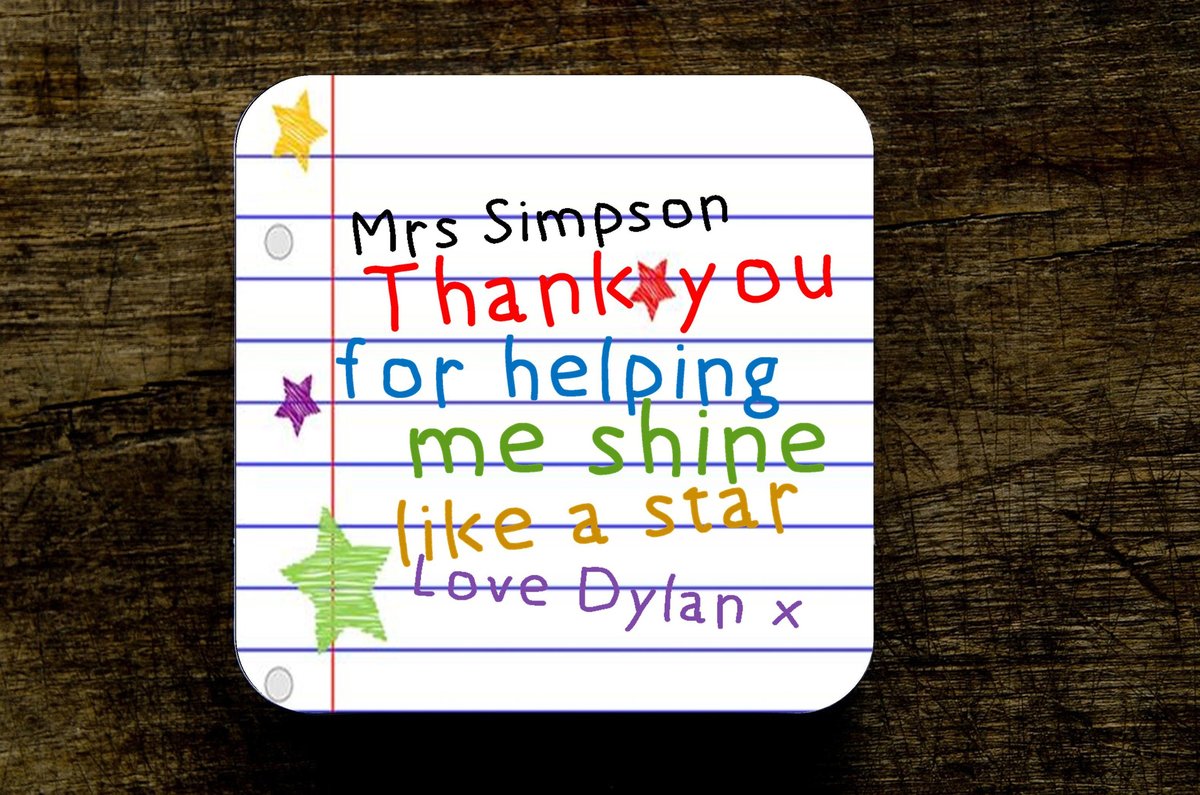 Thank You Teacher Coaster ' Really Important Coaster For Tea Coffee' Personalised Personalized!School Gift, Teaching Assistant Present