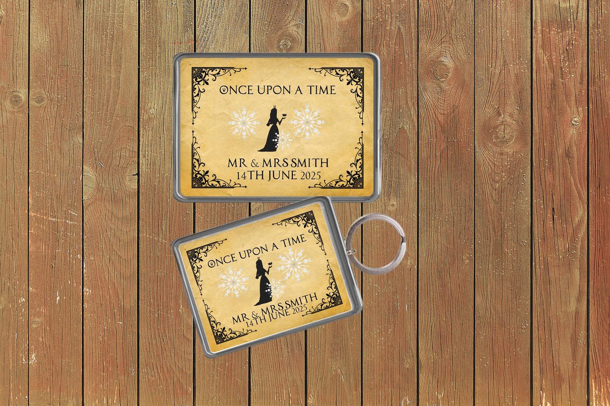 Snow Queen Ice Queen Wedding Keychain Keyring Magnets Favours Favors Personalized Personalised Custom Brithday Wedding Fairytale Ice Black