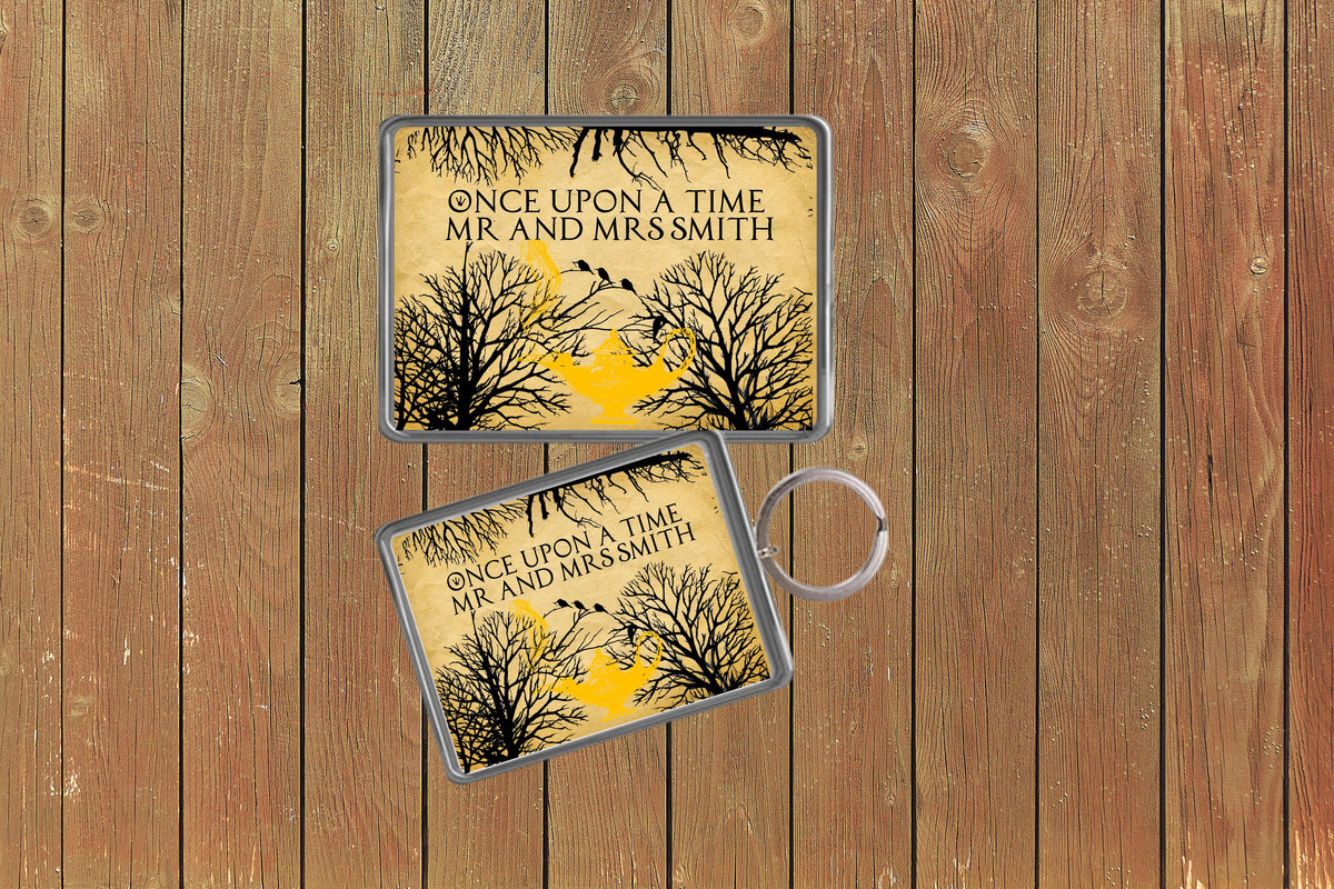 Aladdin Lamp Wedding Keychain Keyring Magnets Favours Favors Personalized Personalised Custom Brithday Wedding Fairytale Woodland