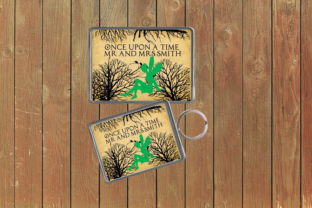 Tinkerbell Fairytale Wedding Keychain Keyring Magnets Favours Favors Personalized Personalised Custom Brithday Fairytale Wedding Woodland