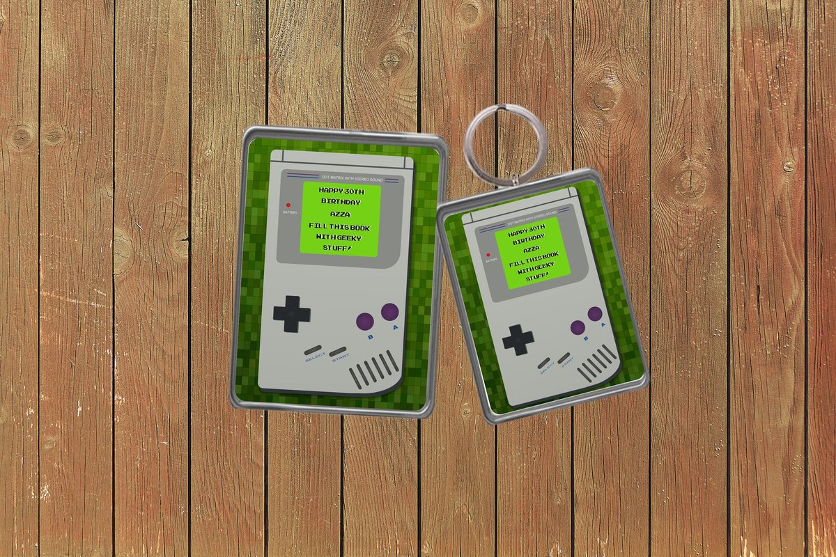 Retro Gaming Gamers Keychain Keyring Magnets Favours Favors Personalized Personalised Custom Brithday Wedding Birthday Engagement Geek
