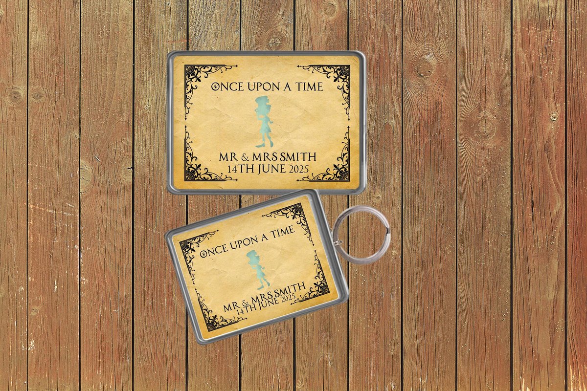 Mad Hatter Fairytale Wedding Keychain Keyring Magnets Favours Favors Personalized Personalised Custom Brithday Fairytale Wedding Wonderland