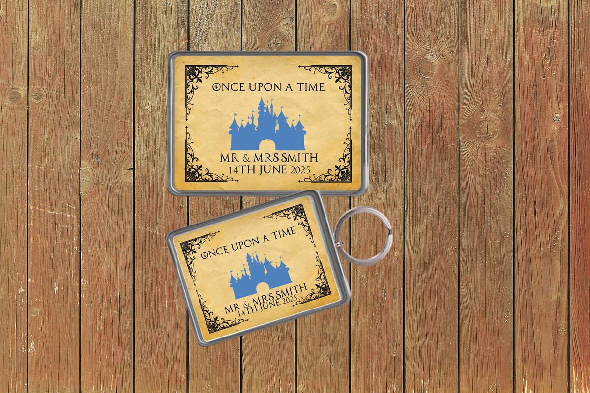 Fairytale Castle Wedding Keychain Keyring Magnets Favours Favors Personalized Personalised Custom Brithday Wedding Fairytale Engagement