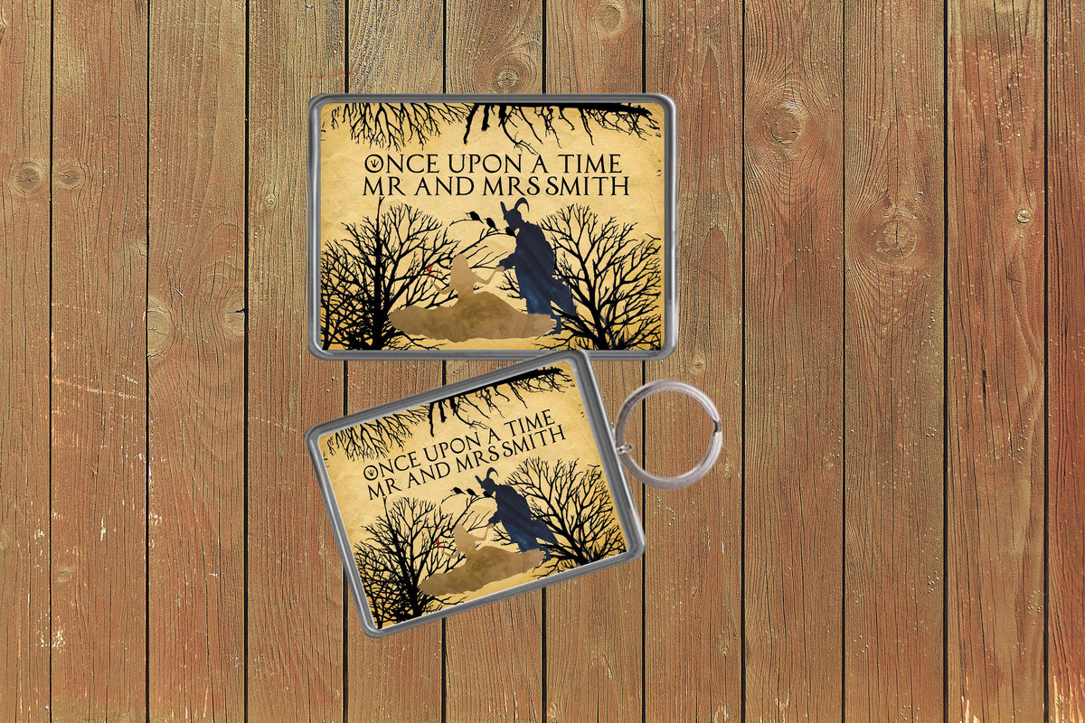Beauty and the Beast Fairytale Wedding Keychain Keyring Magnets Favours Favors Personalized Personalised Custom Brithday Woodland