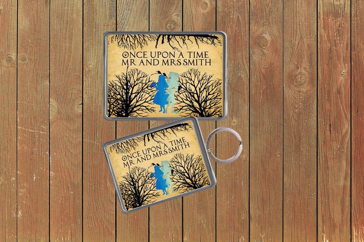 Alice and Mad Hatter Fairytale Wedding Keychain Keyring Magnets Favours Favors Personalized Personalised Custom Brithday Woodland