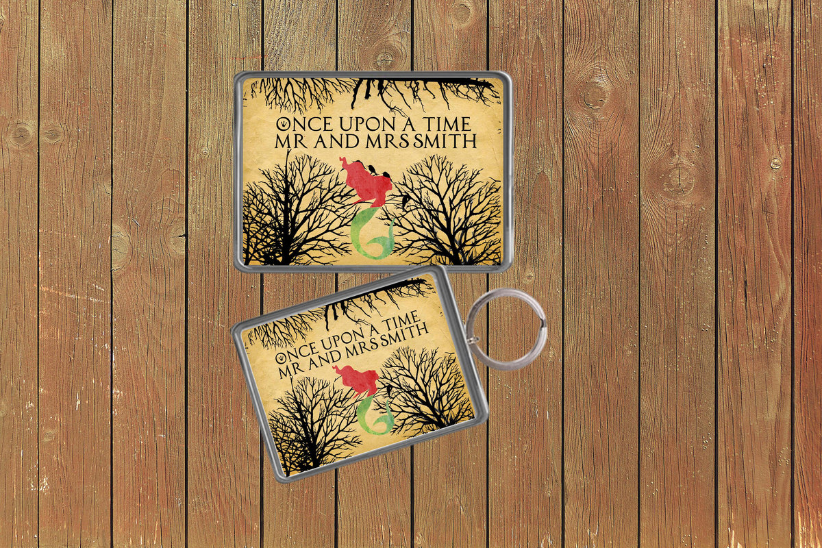 Little Mermaid Fairytale Wedding Keychain Keyring Magnets Favours Favors Personalized Personalised Custom Brithday Fairytale Woodland