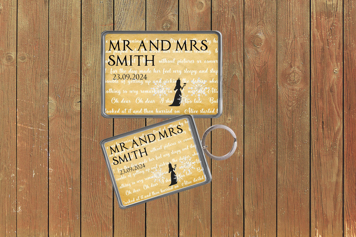 Snow Queen Ice Queen Wedding Keychain Keyring Magnets Favours Favors Personalized Personalised Custom Brithday Wedding Fairytale Storybook
