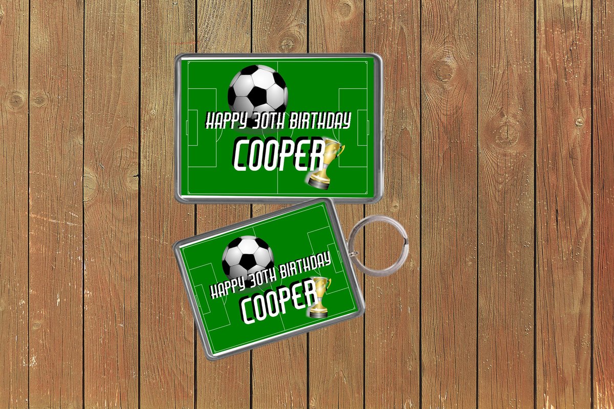 Football Soccer Keychain Keyring Magnets Favours Favors Personalized Personalised Custom Brithday Wedding Birthday Father's Day Dad Gift