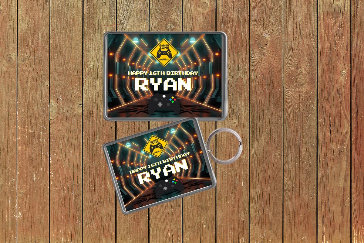 Online Gaming Gamers Keychain Keyring Magnets Favours Favors Personalized Personalised Custom Brithday Wedding Birthday Engagement Geek