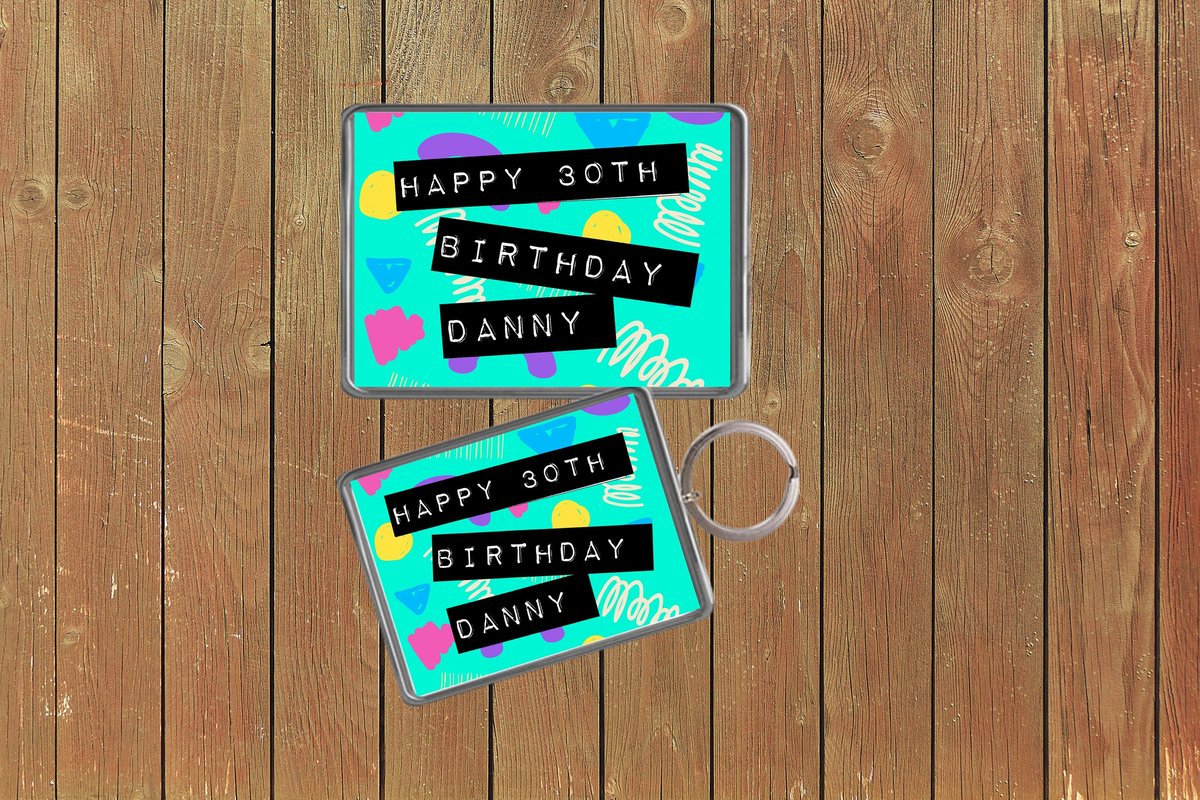 80s Retro Birthday Keychain Keyring Magnets Favours Favors Personalized Personalised Custom Birthday Party Bag Gifts Big Birthday Gift
