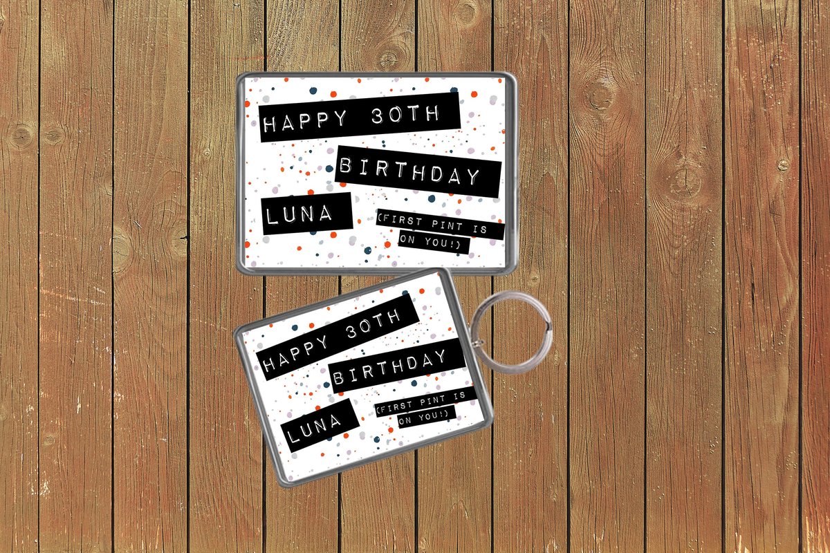 Polka Dot Birthday Keychain Keyring Magnets Favours Favors Personalized Personalised Custom Birthday Party Bag Gifts Big Birthday Gift