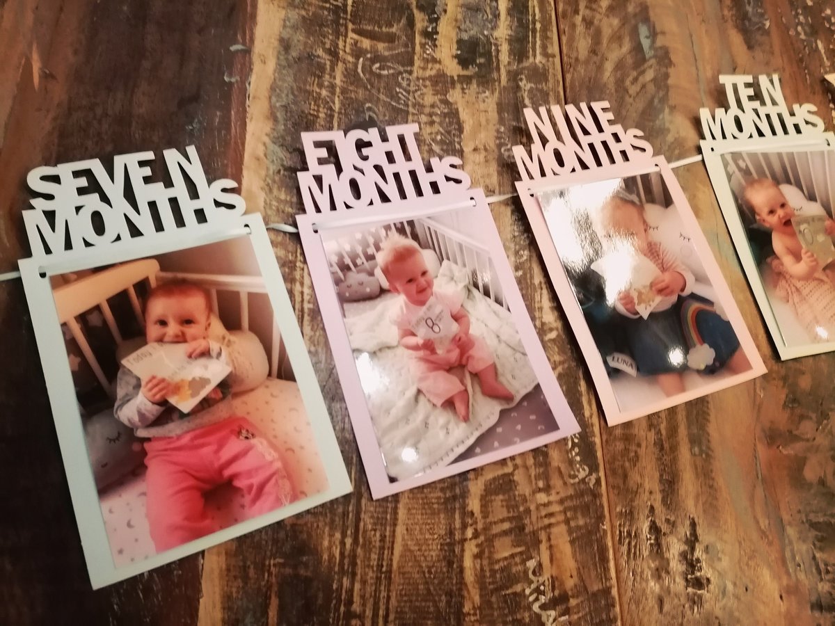 1st Birthday Bunting Garland Banner Baby Boys Girls Decor First Birthday Photo Banner Milestone Banner Decorations Pastel Birthday Bunting