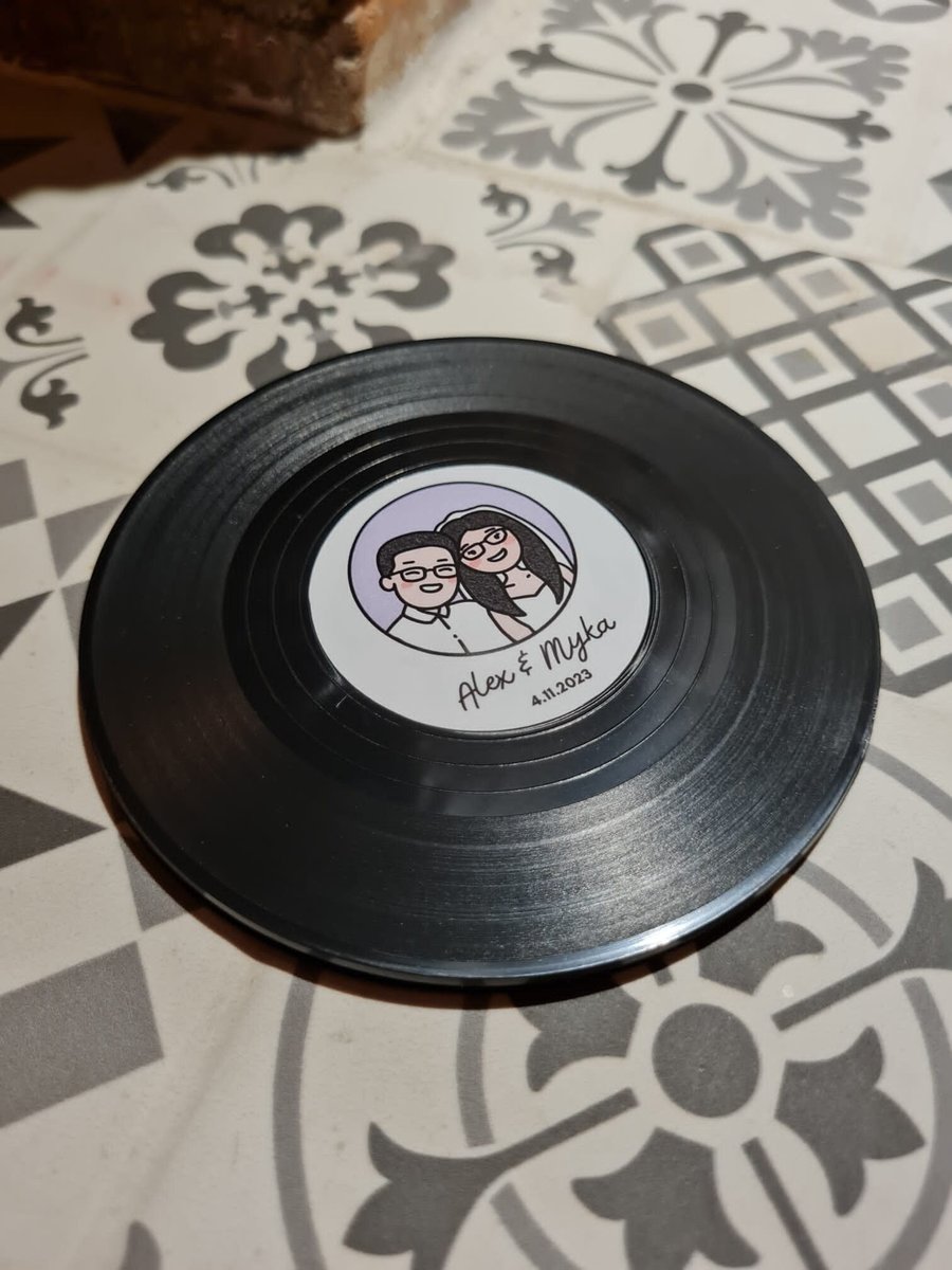 Custom Wedding Record Vinyl Coasters Personalised Personalized Wedding Invitations Save The Date Expo Giveaways Birthday Centrepieces