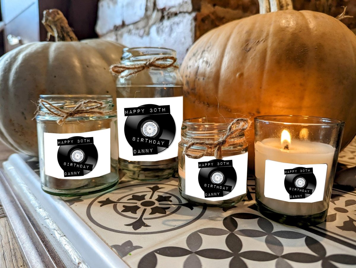 Record LP Candle Gift Present Favors Favours Custom Personalised Personalized Small, Medium, Large, Wax Music Lover Music Gift Records