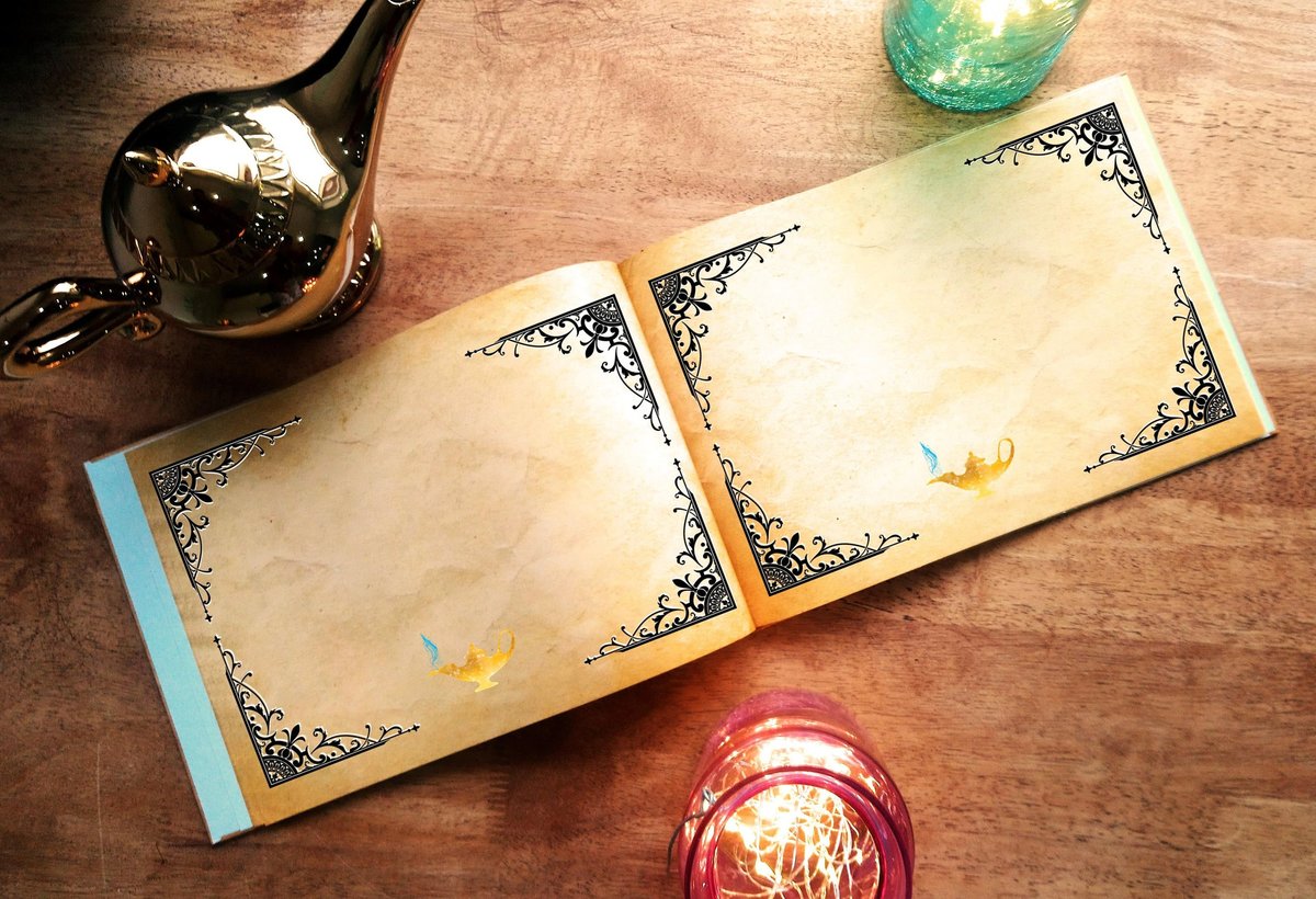 Aladdin Wedding Guestbook Personalised Personalized Genie Lamp Perfect for Arabian Nights and Fairytale Weddings Scrapbook Album Decor