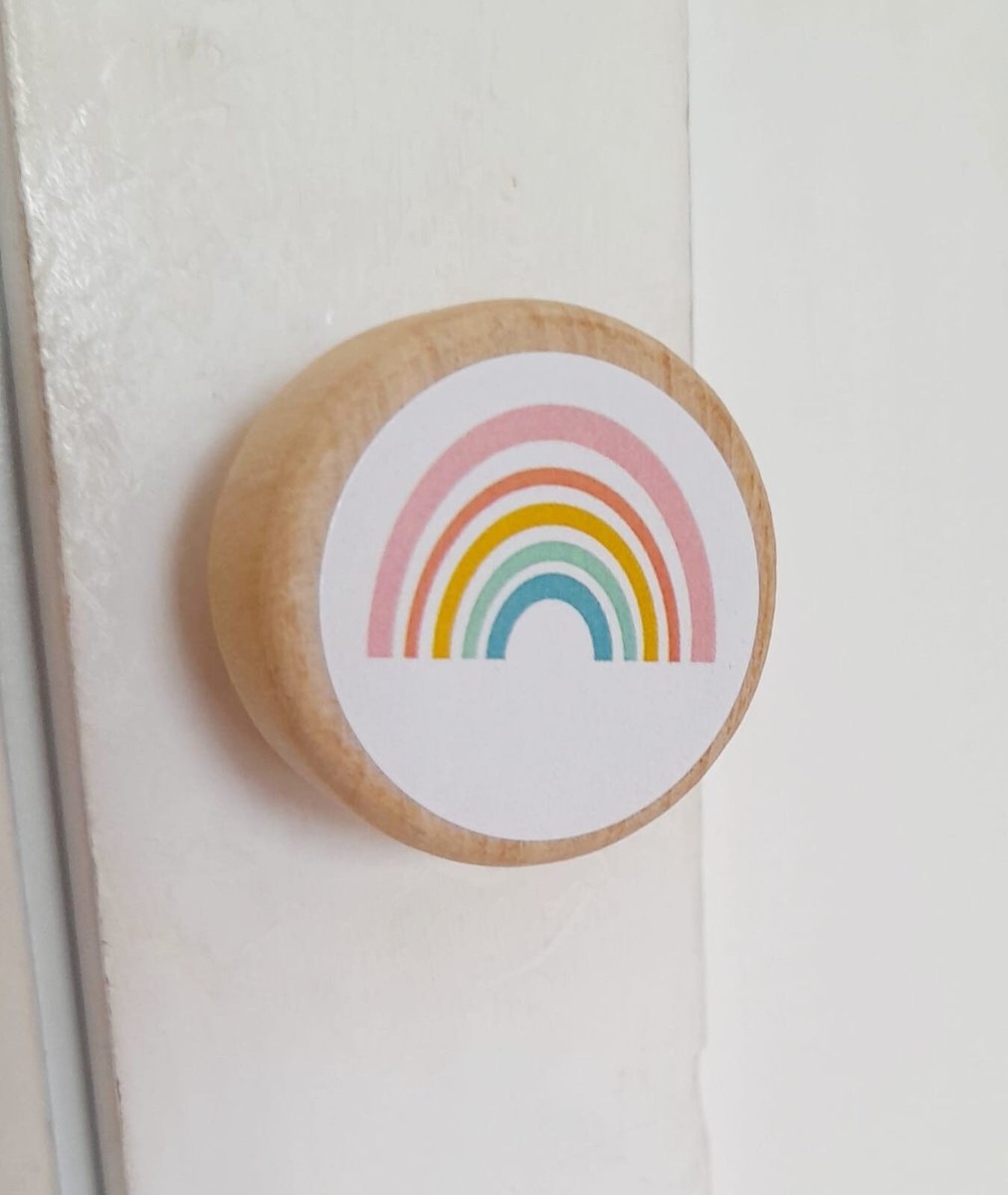 Rainbow Wardrobe Handles Drawer Handles Knobs Perfect for Upcycling Wardrobe, Chest of Drawers, Door, Dolls House, Rainbow Bedroom, Nursery