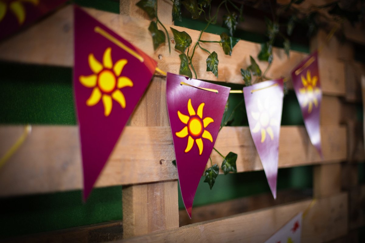 Rapunzel Sunflower Bunting Floating Lanterns Perfect Decorations for Fairytale Birthday, Wedding,Princess Party, Baby Shower,Banner