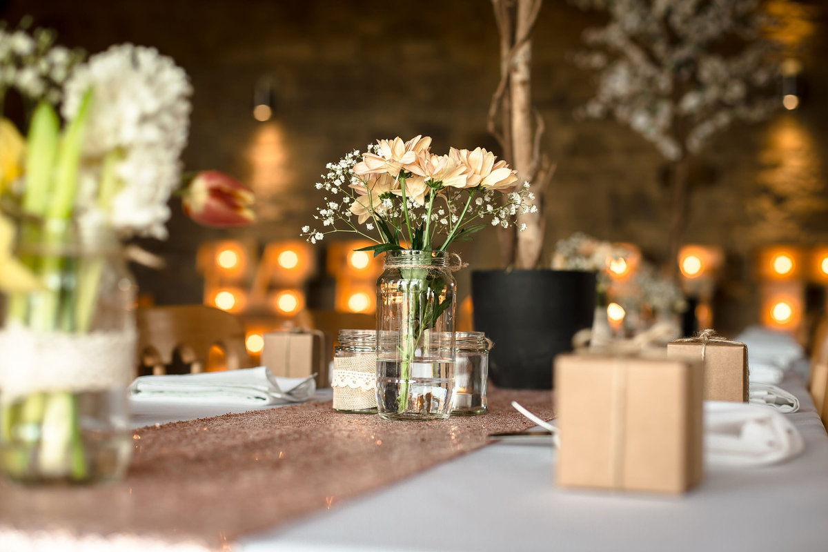 Wedding Jars Hessian Wrap Perfect for Flowers, Candles or Lights. Small, Medium & Large Jars Centrepiece Fairytale Rustic Boho Wedding