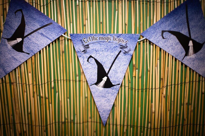 Wizard Wedding Bunting Perfect for Parties Weddings Birthdays Wizard Castle Medevil Themed Add Custom Personalisation Personalization