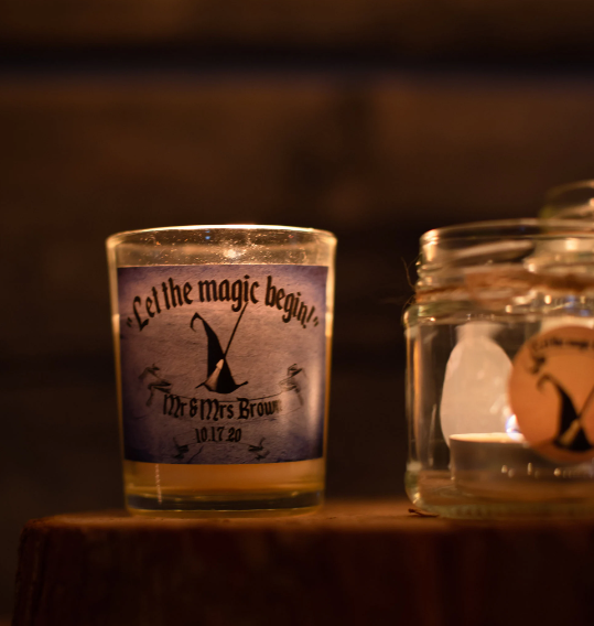 Wizard Candle Fairytale Candle Home Favors Favours Custom Personalised Personalized Small, Medium, Large, Wax Fill