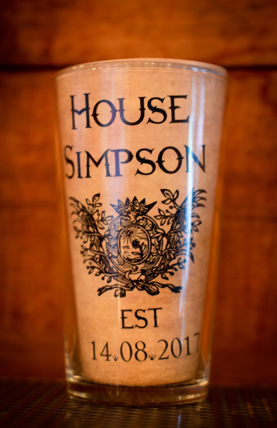 Coat of Arms Beer Glasses Personalised perfect for Medevil weddings, themed castle weddings, favours, thank you gifts, birthday, Christmas