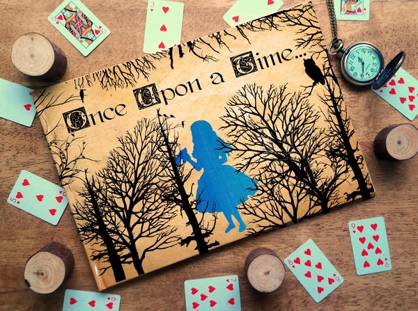 Alice in Wonderland Woodland Wedding Guestbook Personalised Personalized Perfect for Wonderland and Fairytale Weddings Scrapbook Album
