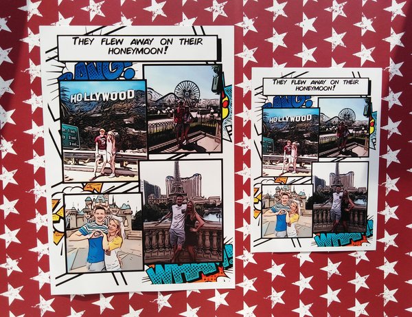 Personalised Comic Book PDF Print Superhero Personalised Personalized!Anniversary, Wedding, Birthday, Engagement,Proposal Gift, Comic Strip