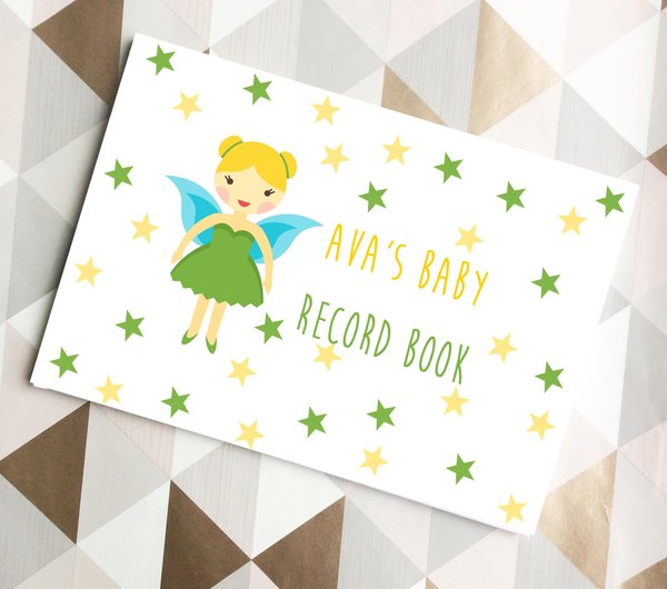 Baby Record Book Tinker Bell Peter Pan Neverland Personalised Personalized Perfect For Neverland & Fairytale Babies,Baby Shower Memory Book
