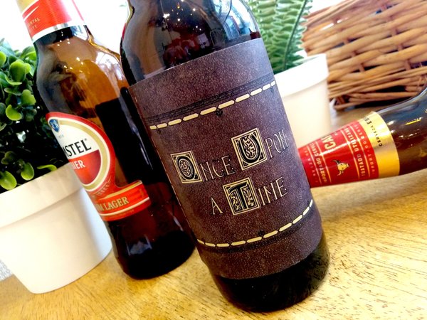 Once Upon a Time Bottle Beer,Prosecco,Wine,Gin Birthday, Wedding, Christmas Gift Favours Favors Personalized Personalised Fairytale Wedding