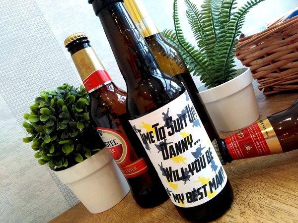 Superhero Best Man Beer Label Personalised Personalized!Will You Be My Best Man,Groomsman,Usher,Paige Boy?Superhero Themed Wedding Hero