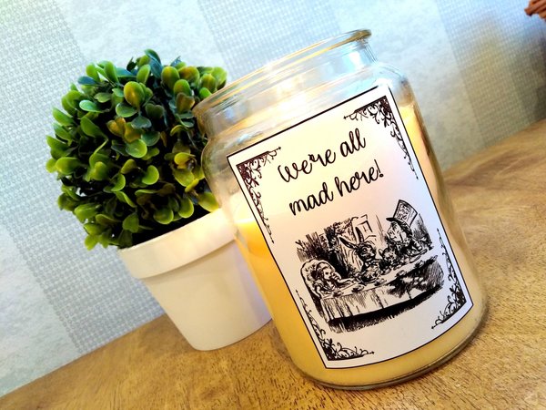 Mad Hatter Party Candle Large Bell Alice Fairytale Themed Wedding Parties Centrepiece Alice in Wonderland Lewis Carroll Wonderland Gift