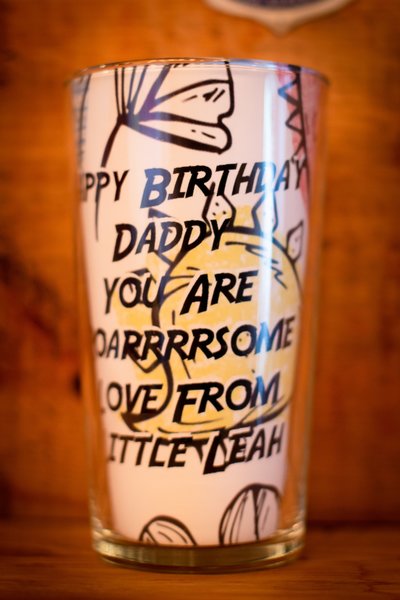 Dinosaur Personalised Beer Glass Perfect gifts for weddings, birthdays, wedding party presents, personalized personalised gifts, barware